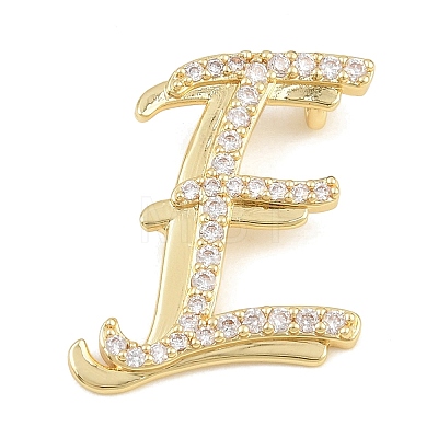Brass Micro Pave Clear Cubic Zirconia Pendants CU-CBA8481-01G-E-1