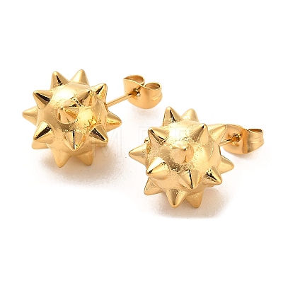 Ion Plating(IP) 304 Stainless Steel Stud Earrings for Women EJEW-D101-02G-1