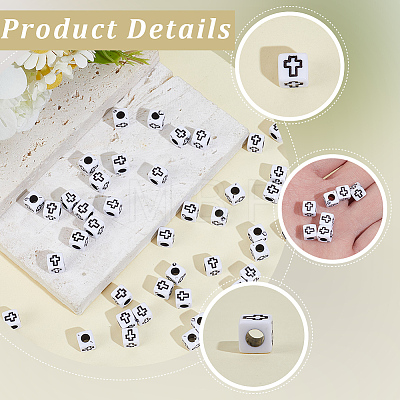 1000Pcs Craft Style Acrylic Beads MACR-PA0001-77-1