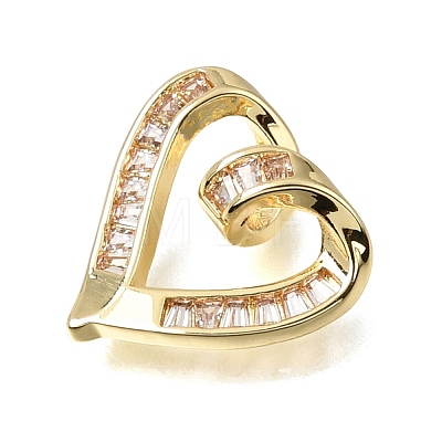 Valentine's Day Brass Micro Pave Clear Cubic Zirconia Pendants KK-C263-29D-G-1