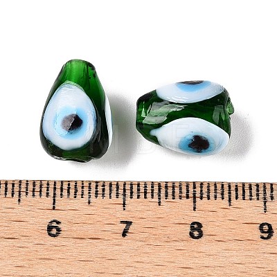 Handmade Evil Eye Lampwork Beads LAMP-T021-16M-1