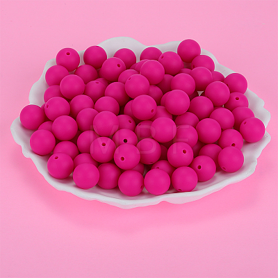 Round Silicone Focal Beads SI-JX0046A-35-1