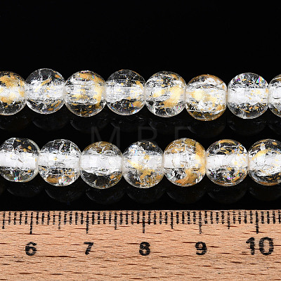 Crackle Transparent Glass Beads Strands X1-GLAA-N030-8mm-01J-1