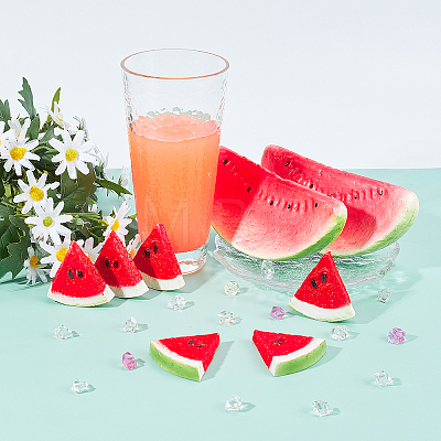 GORGECRAFT Imitation Food PVC Plastic & Silicone Watermelon Display Decorations AJEW-GF0003-14-1