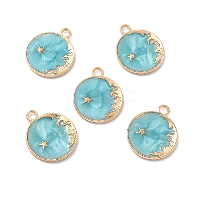 Alloy Enamel Pendants ENAM-N054-008F-G-1