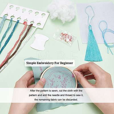 DIY Embroidery Flower Shape Sachet Pendant Decoration Kits DIY-WH0033-57B-1