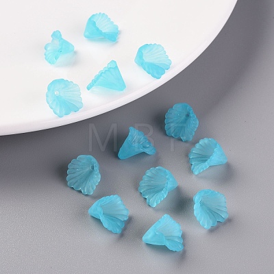 Frosted Acrylic Bead Caps MACR-S371-10A-755-1