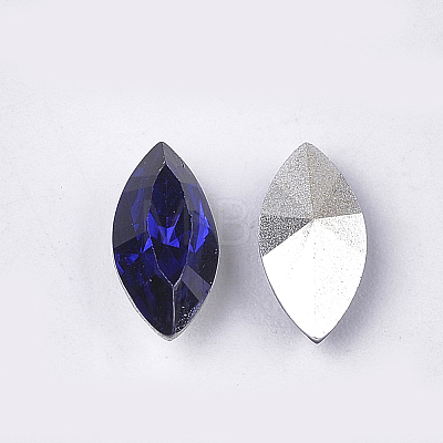 Pointed Back Resin Rhinestone Cabochons CRES-S381-6x12mm-B12-1