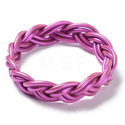 Plastic Cord Braided Stretch Bracelets BJEW-R313-01F-1