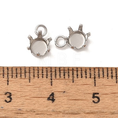 304 Stainless Steel Charms Rhinestone Claw Settings STAS-U0025-02C-P-1