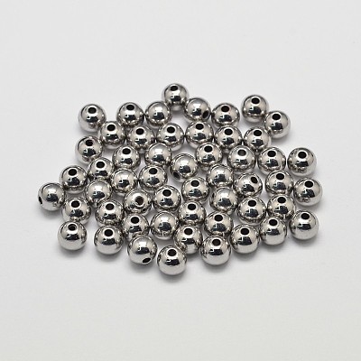 Rack Plating Brass Round Spacer Beads X1-KK-I601-3mm-P-RS-1