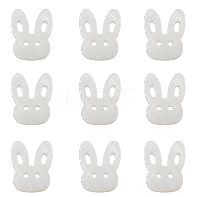 Bunny Natural Freshwater Shell Beads SHEL-CJ0001-13-1