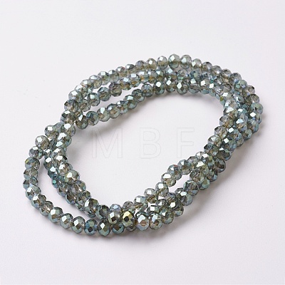 Electroplate Glass Beads Strands EGLA-F124-FR-B03-1