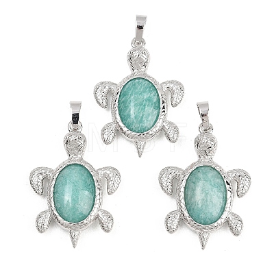 Natural Amazonite Pendants G-A315-03E-P-1