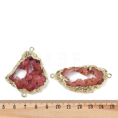 Dyed Natural Druzy Agate links G-R012-05G-03-1