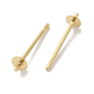 Brass Studs Earrings Finding KK-K383-02A-G-1