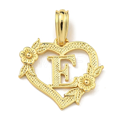 Heart Brass Pendants KK-I714-04G-E-1