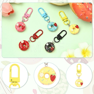 5Pcs Resin Pendant Decorations HJEW-YW00311-1