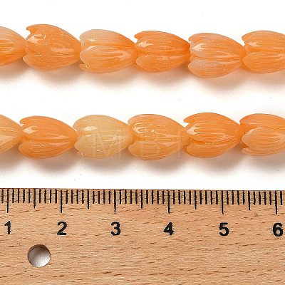 Synthetic Shell Dyed Carved Beads Strands SHEL-K007-08B-03-1