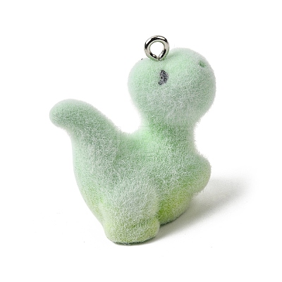 Flocking Opaque Resin Pendants RESI-G123-01H-1
