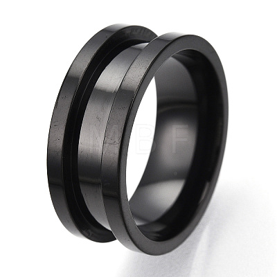 201 Stainless Steel Grooved Finger Ring Settings RJEW-TAC0017-8mm-01B-1