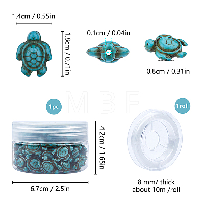 Synthetical Turquoise Beads TURQ-SC0001-02B-1