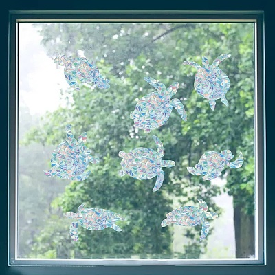 Waterproof PVC Colored Laser Stained Window Film Static Stickers DIY-WH0314-111-1