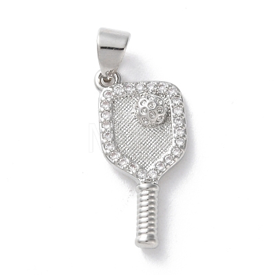 Rack Plating Brass Micro Pave Cubic Zirconia Pendants KK-Z079-02P-1