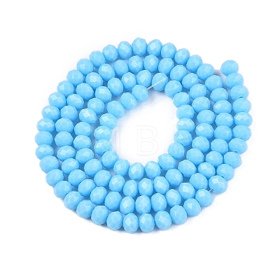 Opaque Solid Color Imitation Jade Glass Beads Strands EGLA-A044-P4mm-D08-1