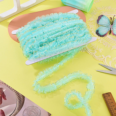 10M Double Layer Polyester Lace Ribbon OCOR-TA0004-14E-1