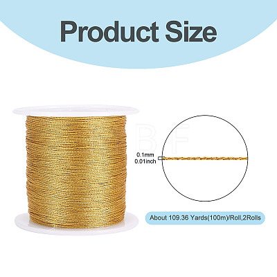 2 Rolls Round PET Metallic Thread MCOR-TADJ0001-01A-01-1