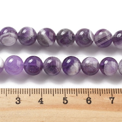 Natural Amethyst Beads Strands G-M445-8MM-01E-1