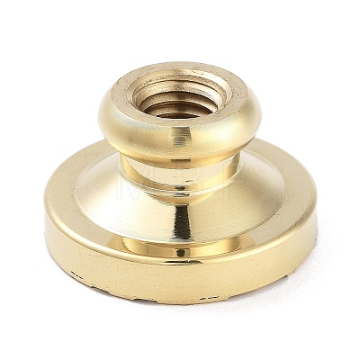 Texture Theme Roung Brass Stamp Head AJEW-M036-06M-G-1