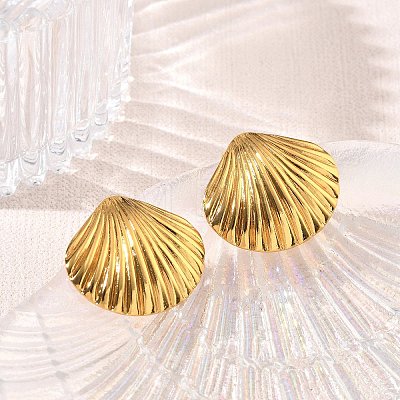 304 Stainless Steel Stud Earrings SA-CBA46AF-06G-02-1