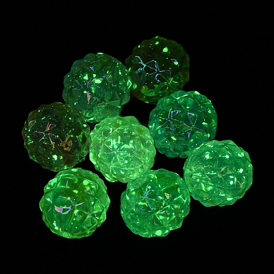 UV Plating Luminous Acrylic Beads X-MACR-D024-22-1