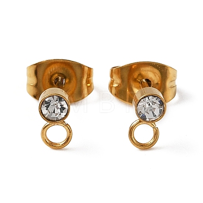 304 Stainless Steel Stud Earrings Findings LS-STAS-WH0029-44A-G-1