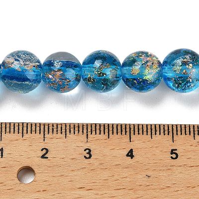 Handmade Dichroic Foil Glass Beads Strands DICH-U001-01A-1