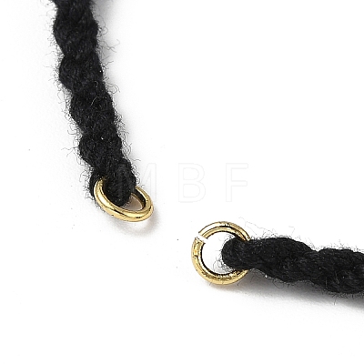 Braided Cotton Cord Bracelet Making MAK-L043-02G-09-1