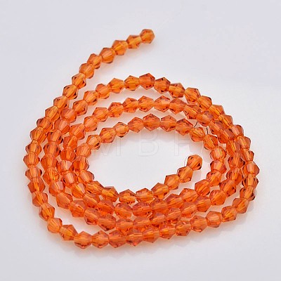 Faceted Bicone Glass Beads Strands EGLA-P017-3mm-06-1