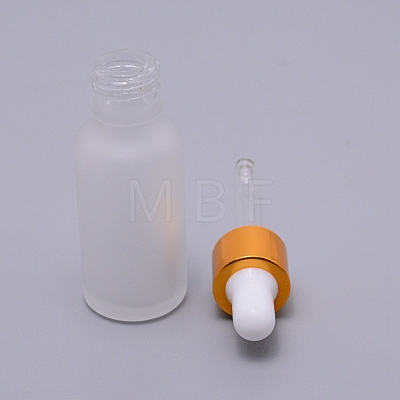 Frosted Empty Glass Dropper Bottles X-MRMJ-WH0063-47D-1