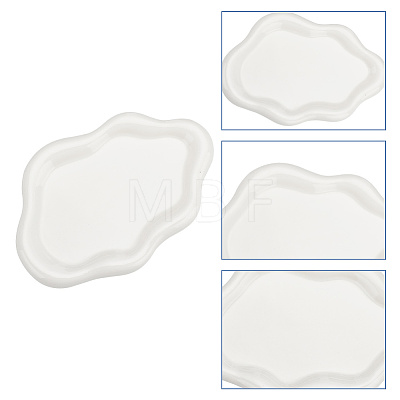 Cloud Shape Handmade Porcelain Desktop Storage Tray AJEW-WH0323-62-1