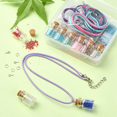 DIY Wish Bottle Necklace Making Kit DIY-YW0006-52-1