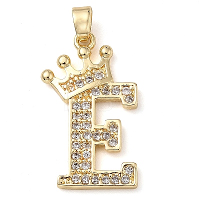 Rack Plating Brass Micro Pave Cubic Zirconia Pendants KK-D535-01E-RS-1