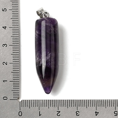 Natural Amethyst Pointed Pendants G-F820-12N-1