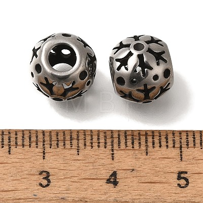 304 Stainless Steel European Beads STAS-D191-12E-AS-1