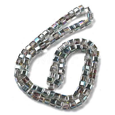 Electroplate Glass Beads Strands EGLA-H108-01A-HP01-1