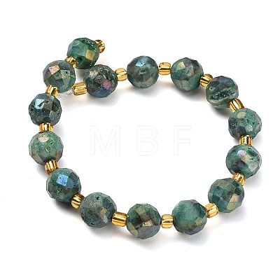 Electroplated Natural Druzy Geode Crystal Beads Strands G-F833-P01-10mm-03-1