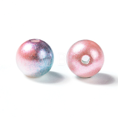 Rainbow ABS Plastic Imitation Pearl Beads OACR-Q174-3mm-M-1