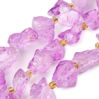 Raw Rough Natural Quartz Crystal Beads Strands G-Z131-J01-04-1