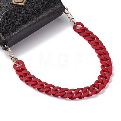 Acrylic Oval Curb Chain Bag Handles AJEW-BA00089-03-1